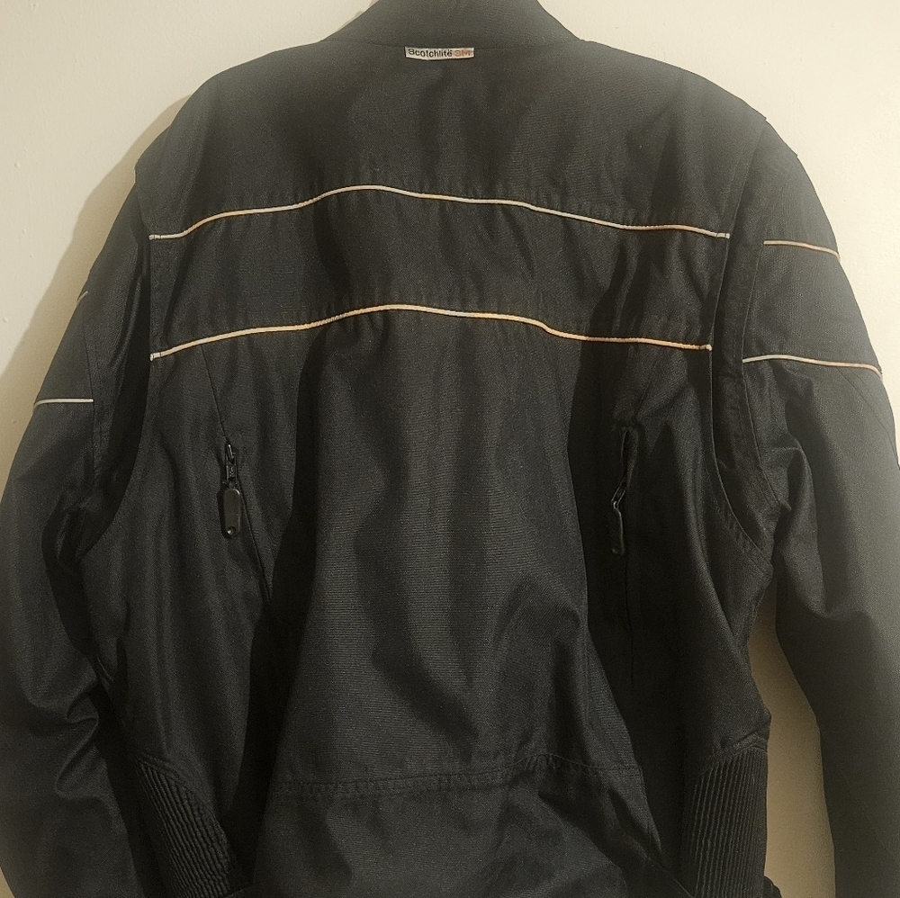 Nexgen Mens Thinsulate Motorcycle Jacket Zip Out Liner Vented WP Black Sz 2XL - Picture 4 of 10